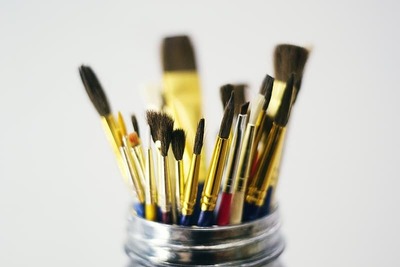 Shallow Focus Photo Of Paint Brushes
